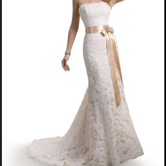 Maggie Sottero- “Karena Royale.” Strapless wedding gown, size 12, New with tags. - Picture 8 of 9